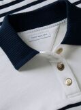 Multi Gold-Tone Button Relaxed Polo Sweatshirt  Women