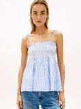 Multi Seersucker Smock Spaghetti Strap Top  Women