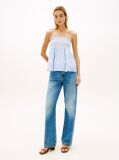 Multi Seersucker Smock Spaghetti Strap Top  Women