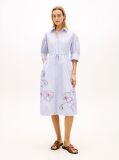 Multi Embroidery Poplin Midi Shirt Dress  Women