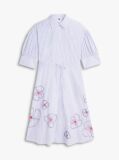 Multi Embroidery Poplin Midi Shirt Dress  Women