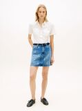 Blue TH Crest Embroidery Denim Mini Skirt  Women