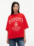 Red Crest Relaxed Oversized T-Shirt  Women
