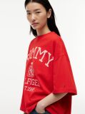 Red Crest Relaxed Oversized T-Shirt  Women