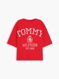 Red Crest Relaxed Oversized T-Shirt  Women