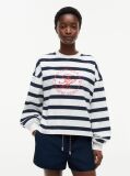 Multi Logo Relaxed Crew Neck Sweatshirt  Women