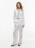 Multi Rope Print Relaxed Straight Trousers  Women