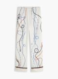 Multi Rope Print Relaxed Straight Trousers  Women