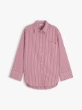 Multi Oversized Fit Flag Embroidery Poplin Shirt  Women