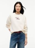 Beige Logo Relaxed Terry Sweatshirt  Women