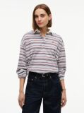 Multi Rugby Stripe Relaxed Polo Sweatshirt  Women