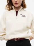 Beige Logo Relaxed Terry Quarter-Zip Sweatshirt  Women