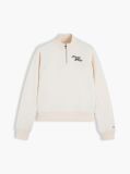 Beige Logo Relaxed Terry Quarter-Zip Sweatshirt  Women