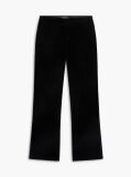 Black Slim Bootcut Velvet Trousers  Women