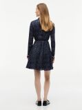 Blue Scarf Print Jacquard Mini Shirt Dress  Women