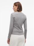 Grey Slim Crew Neck Long Sleeve T-Shirt  Women
