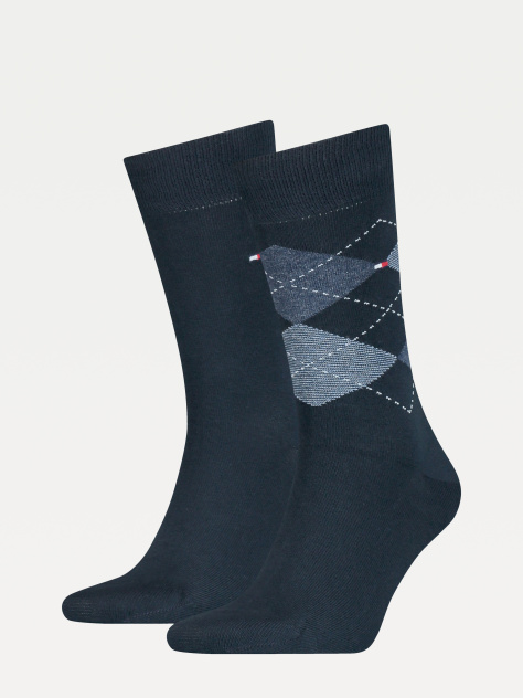 Blue 2-Pack TH Men Check Socks  Men