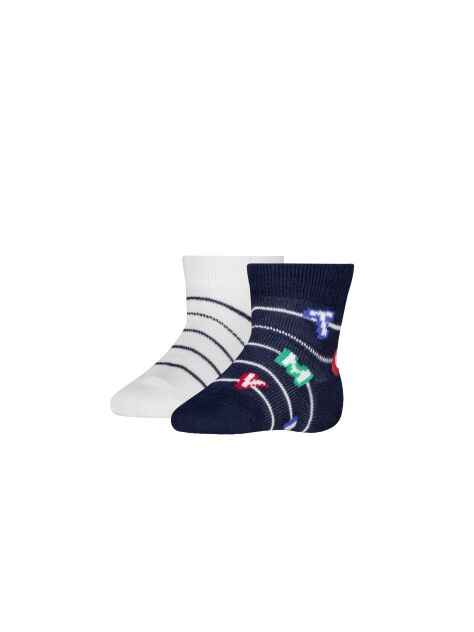 Multi Kids' 2-Pack Stripe Ankle Socks  Newborn
