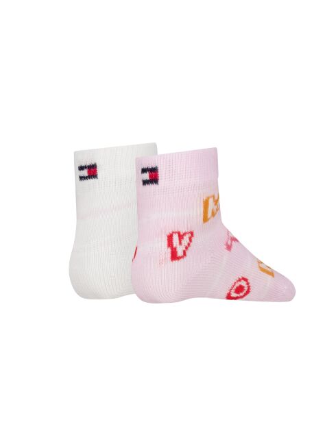 Pink Kids' 2-Pack Stripe Ankle Socks  Newborn