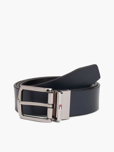Blue Reversible Leather Belt  Men