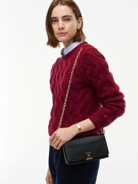 Black TH Monogram Crossbody Bag  Women