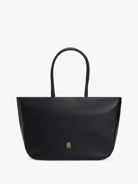 Black Hilfiger Icon Logo Tape Tote Bag  Women
