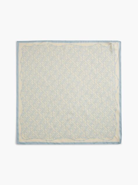 Blue TH Monogram Pure Silk Square  Women