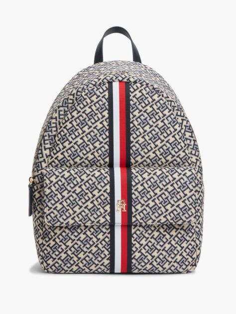 Blue Essential TH Monogram Jacquard Dome Backpack  Women