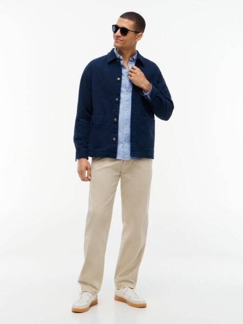 Blue Stretch Organic Cotton Slim Fit Shirt  Men
