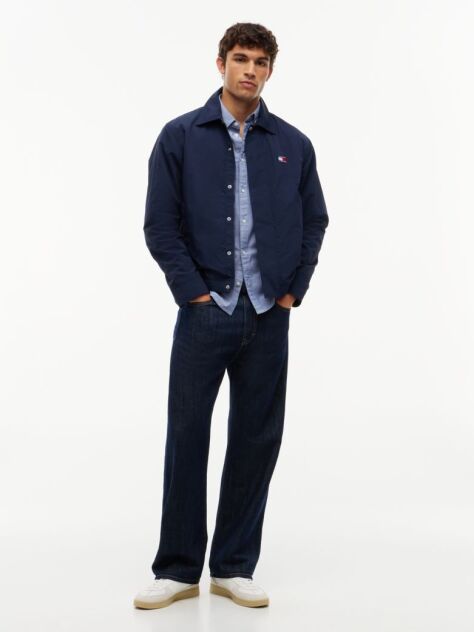 Blue Stretch Organic Cotton Slim Fit Shirt  Men