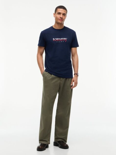 Blue Logo Jersey Crew Neck T-Shirt  Men