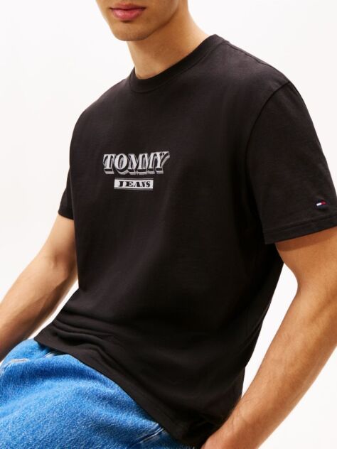 Black Regular Logo Back Graphic Sweatshirt  Men
