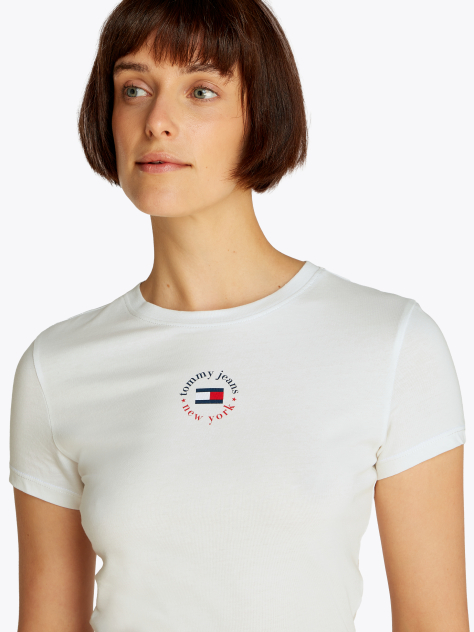 Beige Essential Slim Fit Logo T-Shirt  Women