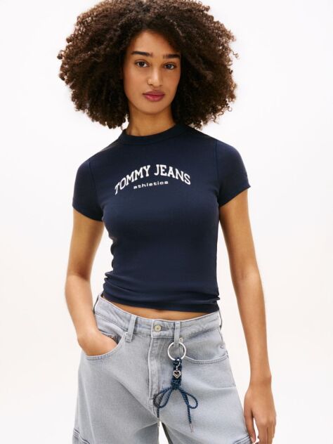 Blue Logo Slim Crew Neck T-Shirt  Women