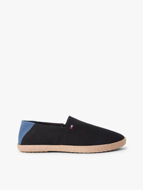 Black Flag Embroidery Canvas Espadrilles  Men