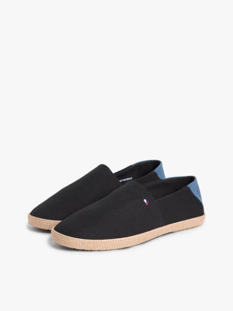 Black Flag Embroidery Canvas Espadrilles  Men