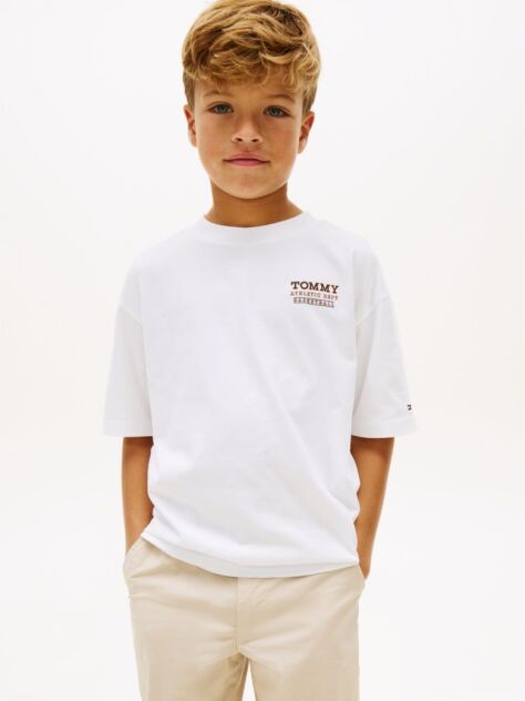 White Back Graphic Crew Neck T-Shirt  Boys
