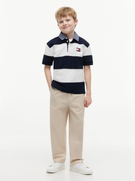 Multi Regular Fit Rugby Stripe Polo Shirt  Boys