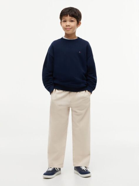 Blue Flag Embroidery Exaggerated Seam Jumper  Boys