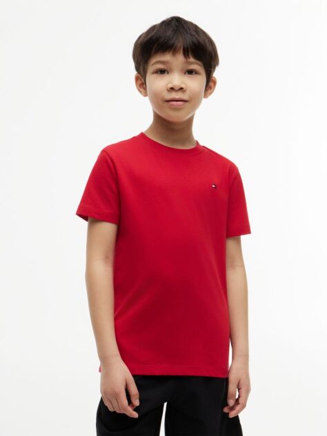 Red Crew Neck T-Shirt  Boys