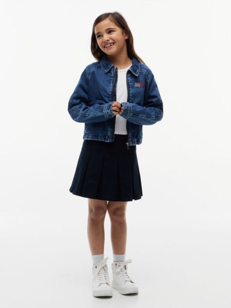 Denim Relaxed Zip-Thru Denim Jacket  Girls