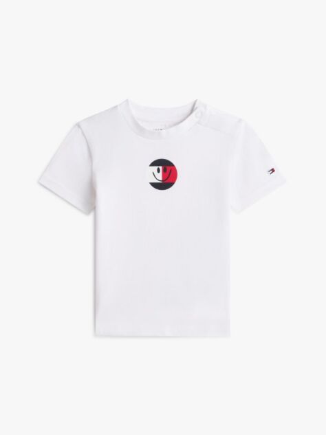 White Smiley Logo Jersey T-Shirt  Newborn