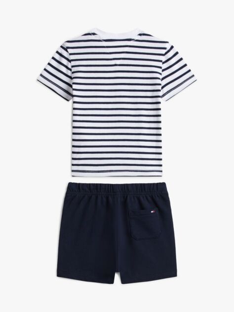 Blue Essential Stripe T-Shirt And Shorts Set  Newborn