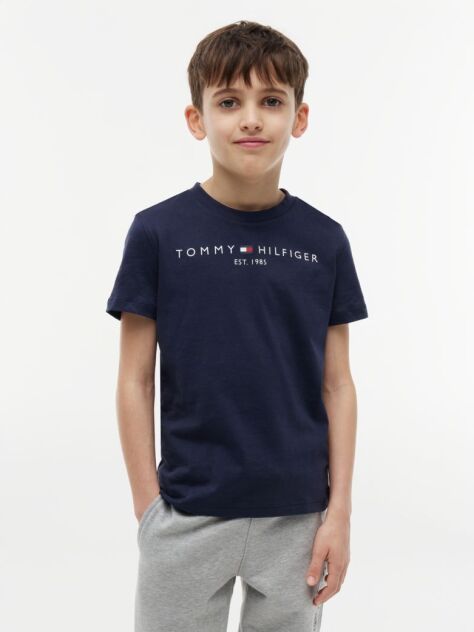 Blue Essential Organic Cotton Logo T-Shirt  Kids Unisex