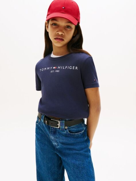 Blue Essential Organic Cotton Logo T-Shirt  Kids Unisex