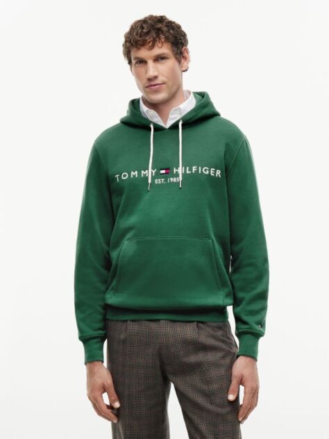 Green Tommy Logo Hoody  Men