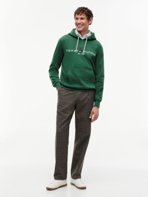 Green Tommy Logo Hoody  Men