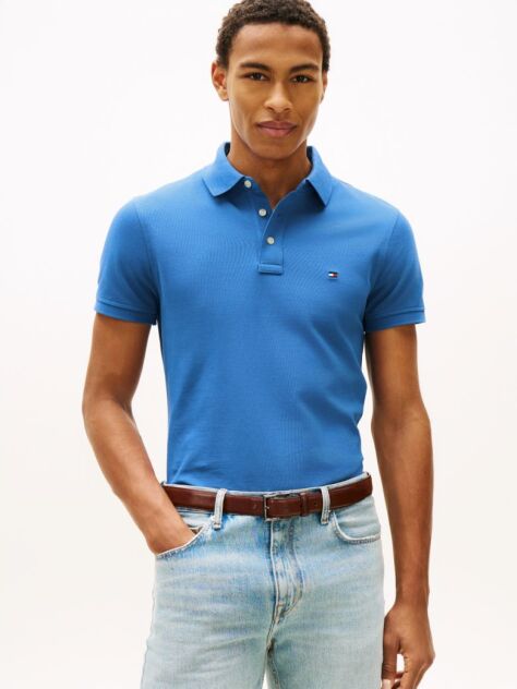 Blue 1985 Collection Slim Fit Pique Polo  Men