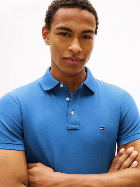 Blue 1985 Collection Slim Fit Pique Polo  Men