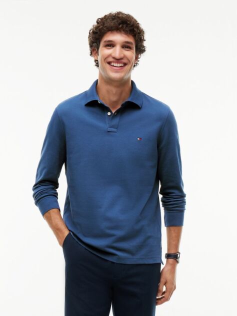 Blue 1985 Collection Regular Fit Long Sleeve Polo  Men